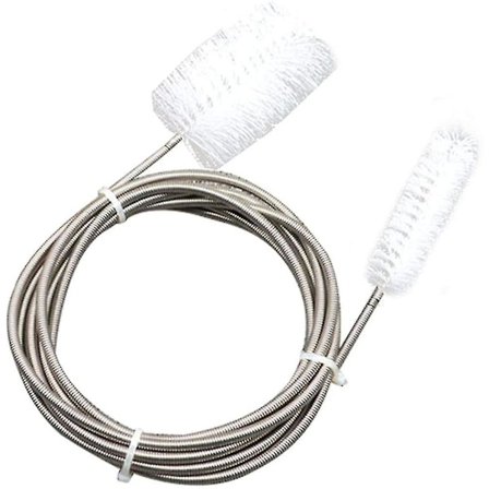 Rengjøringsbørste for vannrør, Fleksibel avløpsbørste, Rustfritt stål fjær