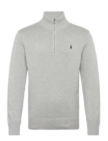 Polo Ralph Lauren Cotton Quarter-Zip Sweater - Grey - XS
