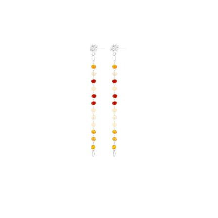 Dansk Copenhagen Cecil Construct Mini Crystal Earring grå, Dam Örhängen, Dam, Storlek: ONE SIZE