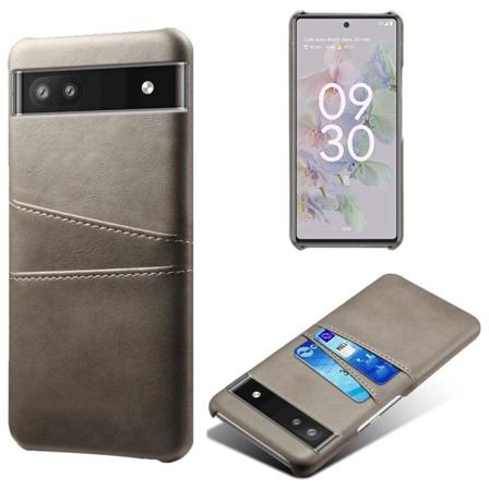 Google Pixel 6a skal med korthållare - Silver/Grå Silvergrå