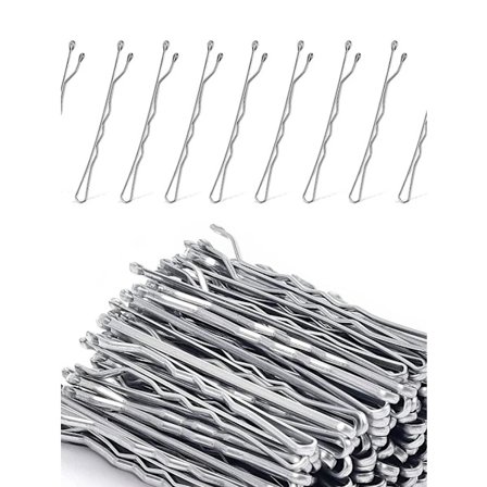 Pack med 20 Silverfärgade hårnålar(bobby pinns) 50 mm. långa