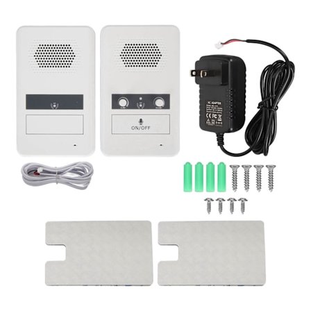 Dual Way Counter Intercom Premium Højttaler Følsom Mikrofon 3W Strøm Vindue Intercom System til Bank 100‐240V Hvid