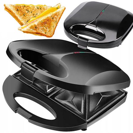 Brødrister toast 750w sandwich dobbelt sort
