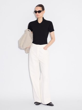 Holzweiler - Wide-Leg Jeans - Ecru - Womens - 33/34