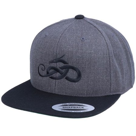 Vikings - Grå snapback Keps - Jormungandr Charcoal Grey/Black Snapback @ Hatstore