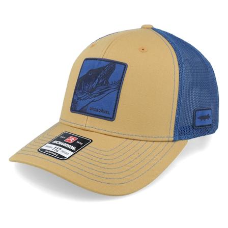 Skillfish - Béžová trucker Kšiltovka - Grisjävel Laser 112 Split Biscuit/True Blue @ Hatstore