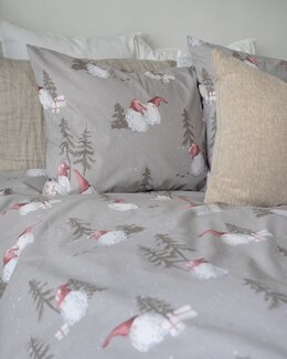 Pussilakanasetti Joulunaika, 2-osainen Greige