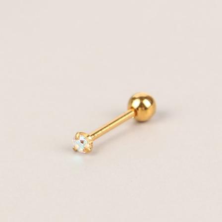 1 STK Små ørepropper Bruskøredobber Fargerik skinnende mote J Gold 2MM