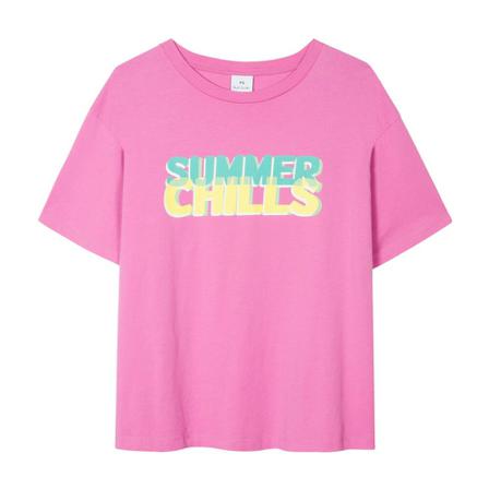 PS By Paul Smith Summer Chills Print T-Shirt Pink, Dame T-shirts