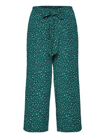 Onlnova Lux Crop Palazzo Pant Aop Wvn 3 Green ONLY