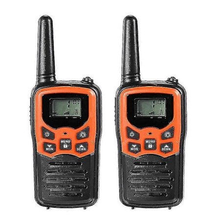 2 stk Håndholdte Walkie Talkies Radio 22 Kanaler Sett 10 Km Uhf 400-470 Mhz Dobbeltbånd Langdistanse Kommunikasjonssender