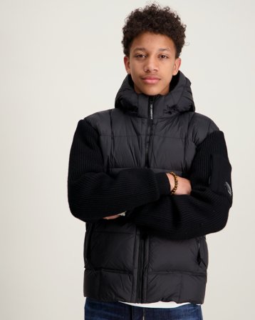 C.P. Company FEATHER JACKET Czarny Kurtki Chłopiec - Kids Brand Store