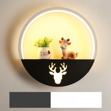 Modern LED Vägglampa, 18W, Sovrum Badrum Korridor Trapphus Nattlampa (Sika Deer, Varmvit)