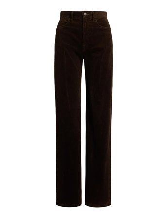 Cotton Corduroy Wide-Leg Pant Brown Polo Ralph Lauren