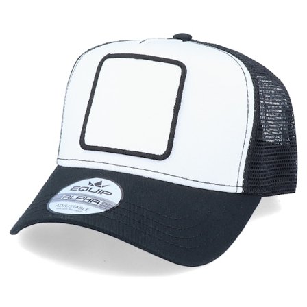 Equip - White - trucker - Cap - Blank Patch White/Black Trucker - Hatstore