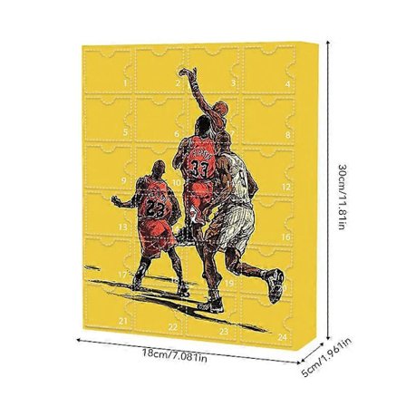 NBA Basketball 24-dages Julekalender, Jule Nedtælling Træ Dekoration Julegave Ornament