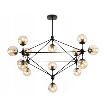 Hängande taklampa metall industriell xxl app265-15c svart