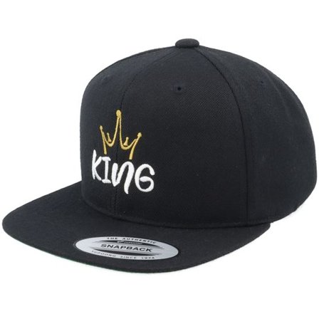 Kiddo Cap - Svart snapback Keps - Kids Little King Crown Black Snapback @ Hatstore