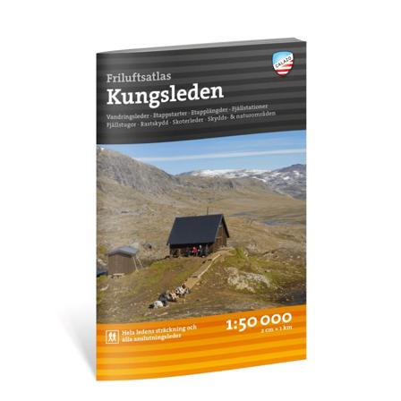 Calazo förlag Friluftsatlas Kungsleden 1:50.000 literature Black OneSize