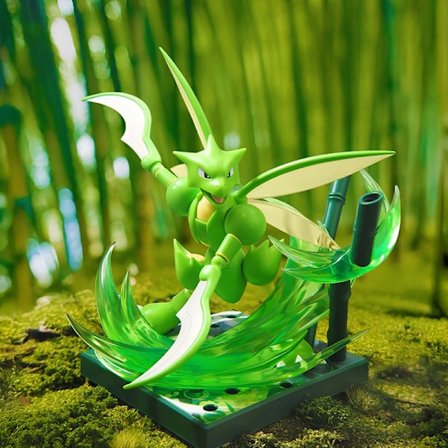 Blokees byggeklodslegetøjssæt: Pikachu, Eevee, Charmander, Charizard, Greninja, Meowscarada, Ceruledge