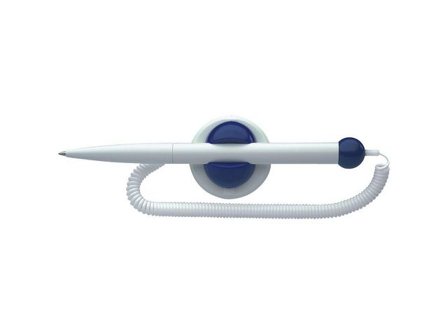 SCHNEIDER Kulpenna, Klick-Fix kulspetspenna, vit pennkropp, mediumspets, blått bläck - Lyreco - Kontorsmaterial - Pennor - Kulpennor