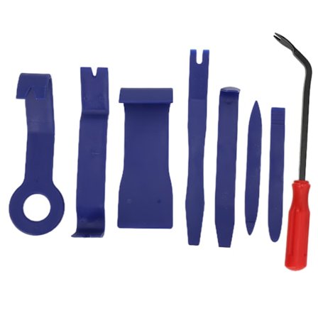 8 stk. Verktøysett for fjerning av biltrim, blå rød skrutrekker, dørvindusklips, festefjerner, installasjonsverktøy