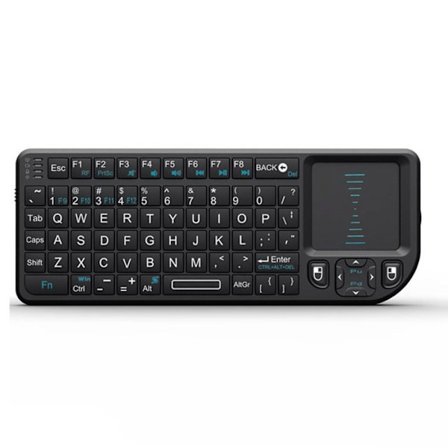 Trådløst tastatur - TD - Mini tastatur med touchpad - Genopladelig - Plug and play - 90 grader vendbar
