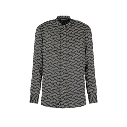 Emporio Armani, Casual Shirts Zwart, Heren, Maat:XL