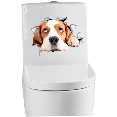 3D Toalettseteklistremerker Logo Toalettskilt Klistremerker Morsomme Toalettseter Baderom Klistremerker Dekaler Toalettsete Klistremerke