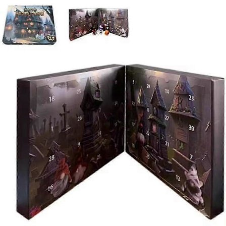 2025 Halloween nisse adventskalender med 31 samleobjekter hjemmeinnredning Barnas tegneserie Halloween nedtellingskalender