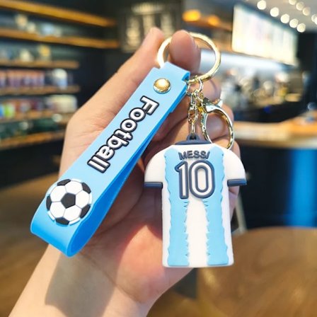 Messi Jalkapallo Avaimenperä Laukku Ripustin Sarja Nukke Nukke Tähti Urheilu Avaimenperä Toimintahahmo Souvenir Lelu Lahja