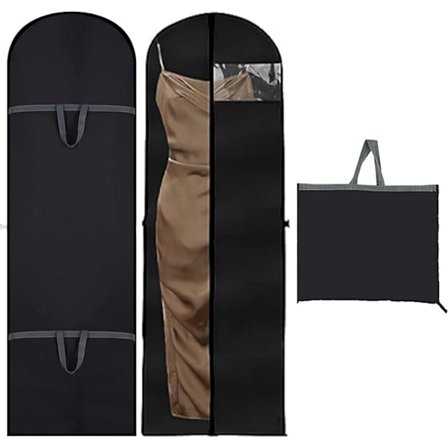 Klesposer Pakke med 2 60 x 180 cm Sammenleggbar Oppbevaringsbeskyttelse for Klær Klespose Lang Klespose Brudekjolepose
