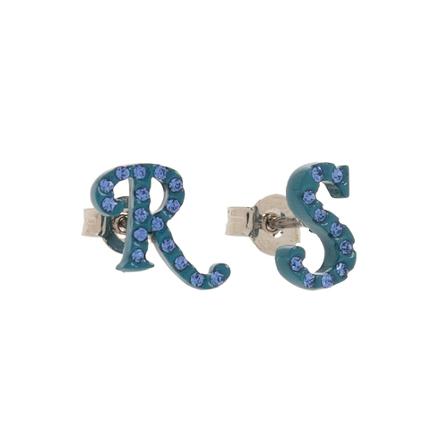 Raf Simons Logo earrings Blå, Dame Øreringe, Størrelse: ONE Size
