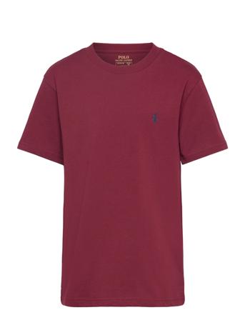 Cotton Jersey Crewneck Tee Tops T-Kortærmet Skjorte Red Ralph Lauren Kids