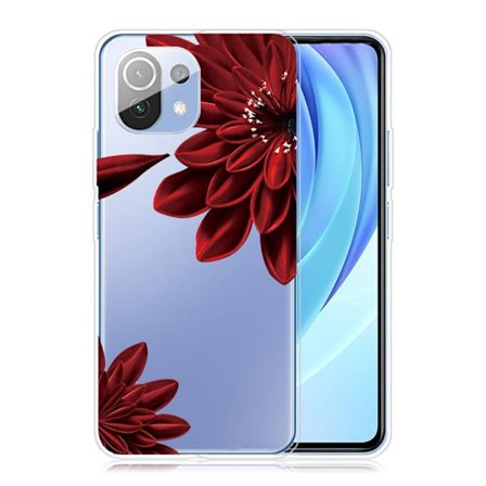 Deco Xiaomi Mi 11 Lite 5G / Xiaomi Mi 11 Lite skal - Röd Blomma