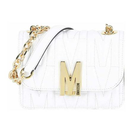 Moschino, Cross Body Bags Wit, Dames, Maat:ONE Size,leer