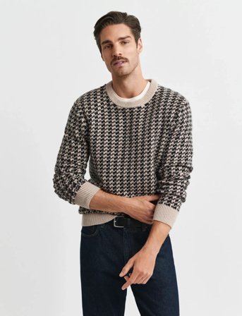 GANT 2-Tone Texture C-Neck - Multi/patterned - M