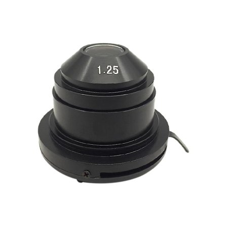 Abbe-kondensor för Mikroskop (na1.25) Optiska Beslag med Variabel Bländare för Konvergerande Ljus