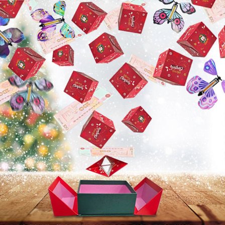 Overraskelsesgaveboks Overraskelsesgaveboks Unik Julefolding Hoppende Rød Konvolutt Gaveboks For Penger Og Bursdag 20 Bokser I Rød Flye1385