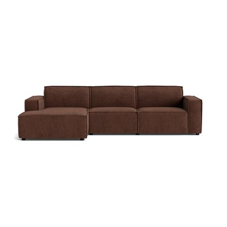 Lyon chaiselong sofa, venstrevendt - Capri Brun - 304x160x80 - Sofa, chaiselong - Komfortabel & Stilfuld, Perfekt til afslapning