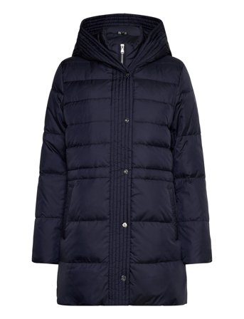 Lauren Ralph Lauren Hooded Quilted Vestee Down Coat - Navy - XL