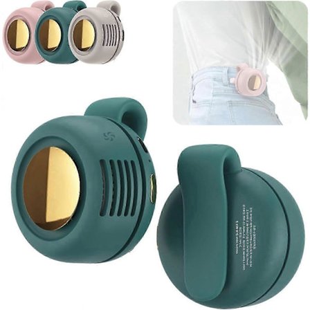 Portabel Tyst Mini Bladlös Fläkt med Klämma, Mini Fläkt med Klämma, 2025 Nya Justerbara 3-Hastighets Hängande Midjefläktar, För Utomhus & Resor & 