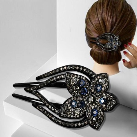 Kristallhårklämmor för kvinnor Rhinestone-hårnål E E