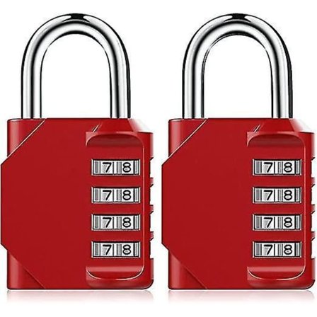 2pcs Combination Padlock Heavy Duty Lock - Waterproof 4-digit Combination Lock For School, Gym, Outdoor Shed Locker