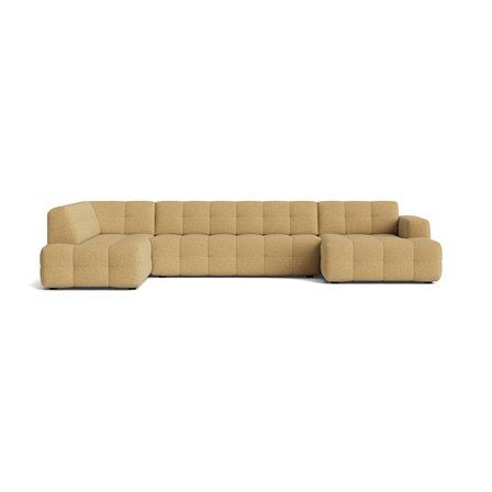 Paris U-sofa, højrevendt, Puente Gul - 382x218x77cm - Elegant & robust U-sofa med uovertruffen komfort - Perfekt som stilfuldt samlingspunkt i stuen
