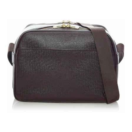 Louis Vuitton Vintage, Pre-owned Taiga Reporter PM Zwart, Heren, Maat:ONE Size