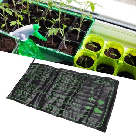 2 stk. Vandtætte Frøplantevarmematte Plantefrøspiring Vækst Konstant Temperaturpude UK Stik 220‐240V