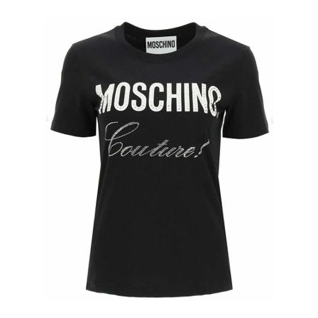 Moschino, T-Shirts Zwart, Dames, Maat:XS