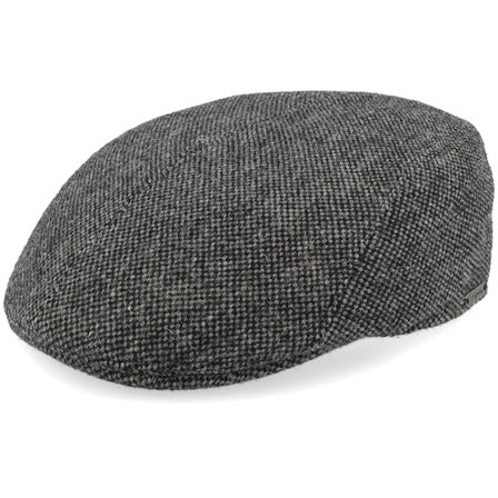 Wigéns - Ivy Modern Cap Dark Grey Flat Cap Flatcap Grey Cap - @ Hatstore