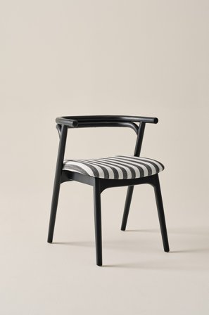 Jotex - Stol Svart/stripe - TOLLARP - Kjøp Spisestoler & kjøkkenstoler hos Jotex